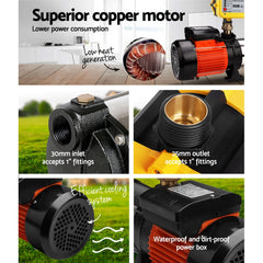 Giantz 1800W Max 5-Stage Garden Water Pump High Pressure Irrigation Booster