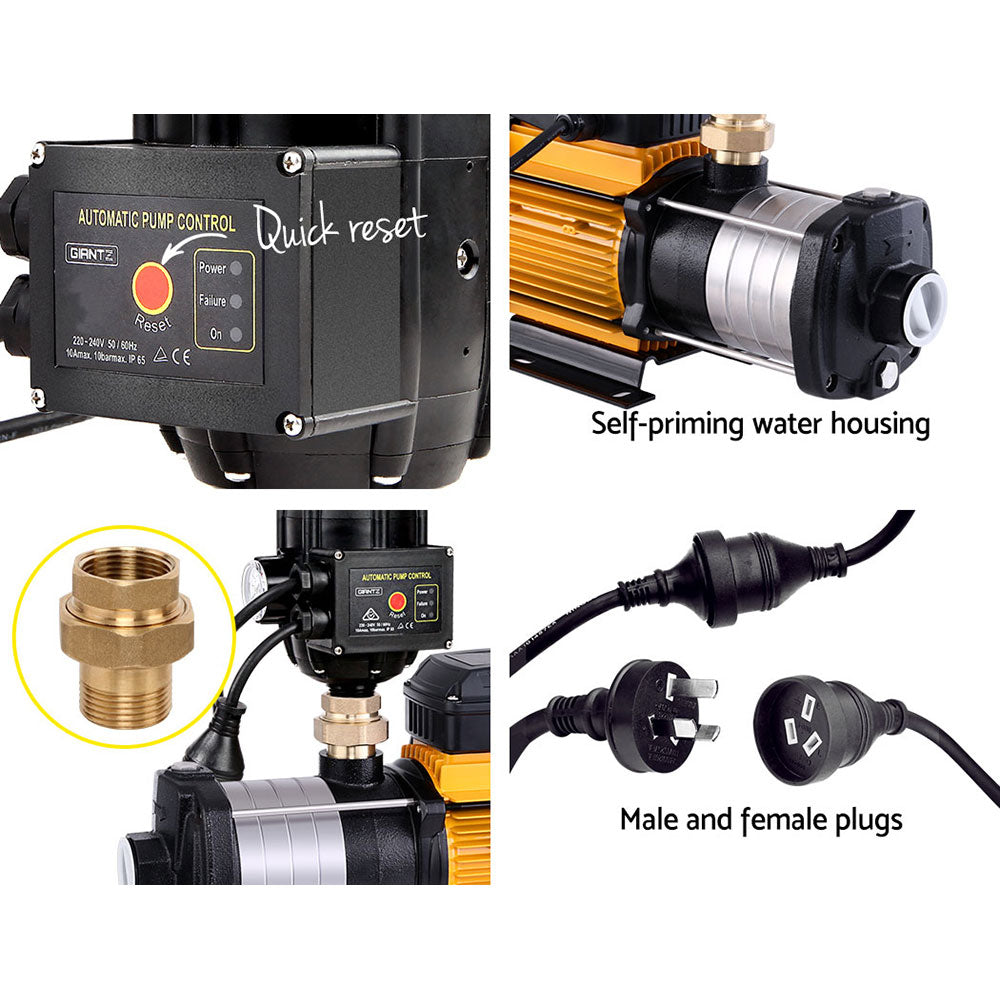 Giantz Garden Water Pump High Pressure 2000W Max 5-Stage Tank Irrigation