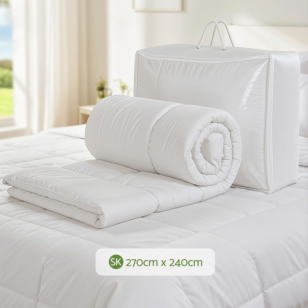Giselle Bedding 200GSM Bamboo Quilt Summer Quilts All Season Doona Duvet Lightweight Super King - Free Delivery