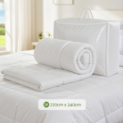 Giselle Bedding 200GSM Bamboo Quilt Summer Quilts All Season Doona Duvet Lightweight Super King - Free Delivery