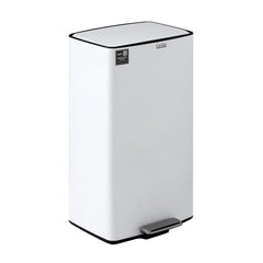 Cefito Pedal Bins Rubbish Bin Waste Recycle Dustbins Kitchen Trash Can 40L White