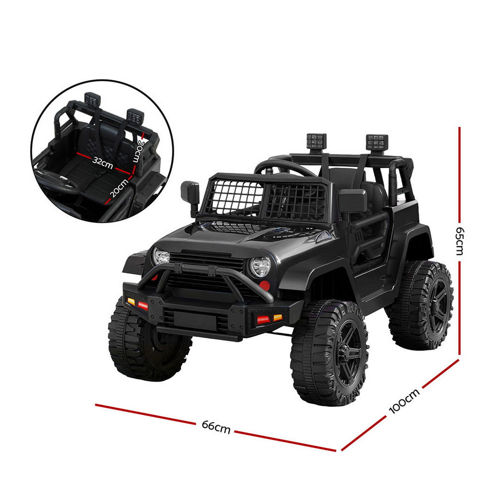 Rigo Ride On Car Kids Electric Ride On Cars Kids Jeep 12V Black