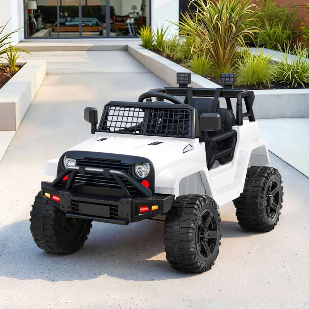 Rigo Ride On Car Kids Electric Ride On Cars Kids Jeep 12V White