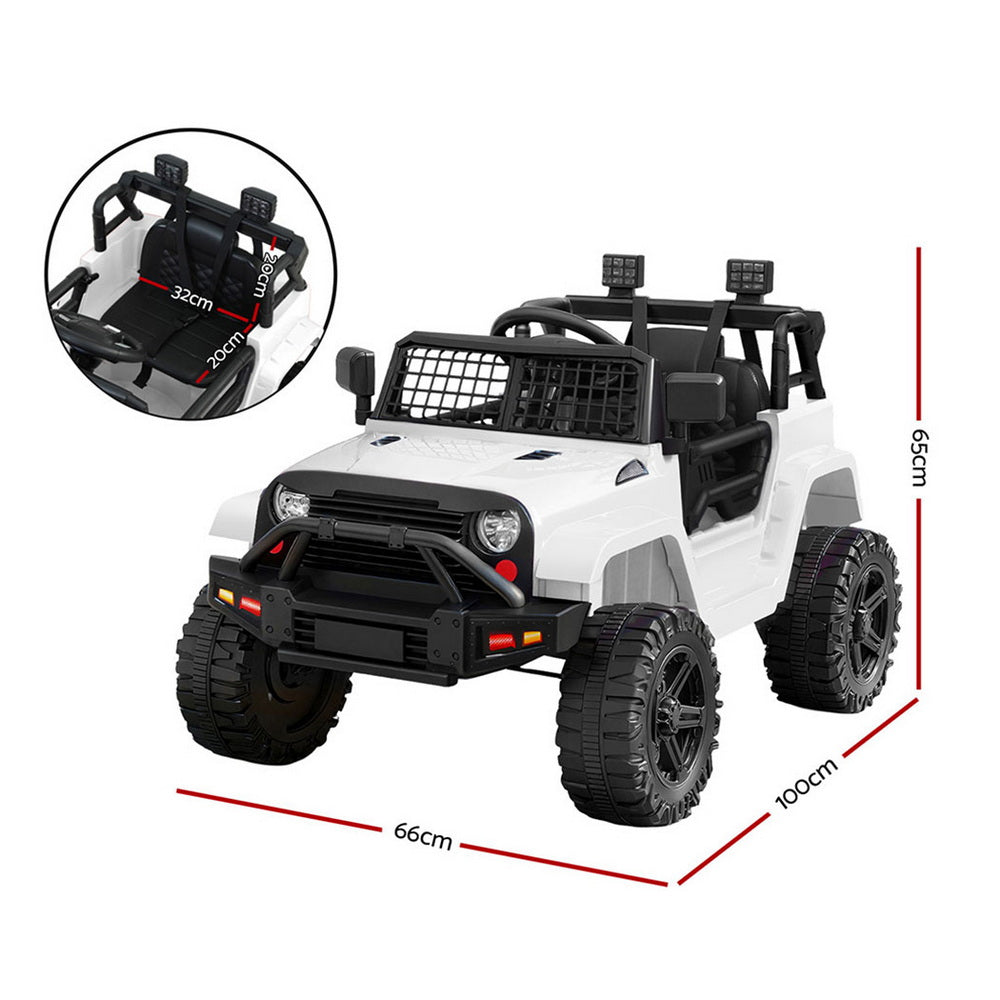 Rigo Ride On Car Kids Electric Ride On Cars Kids Jeep 12V White