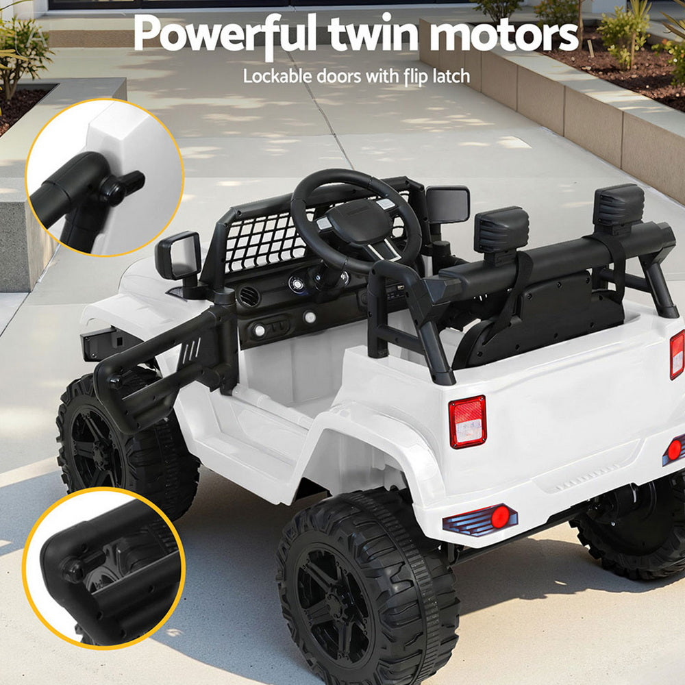 Rigo Ride On Car Kids Electric Ride On Cars Kids Jeep 12V White