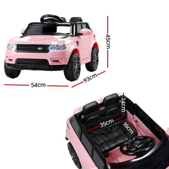 Rigo Kids Electric Ride On Car Black Pink Ride-On Toy with Remote Control
