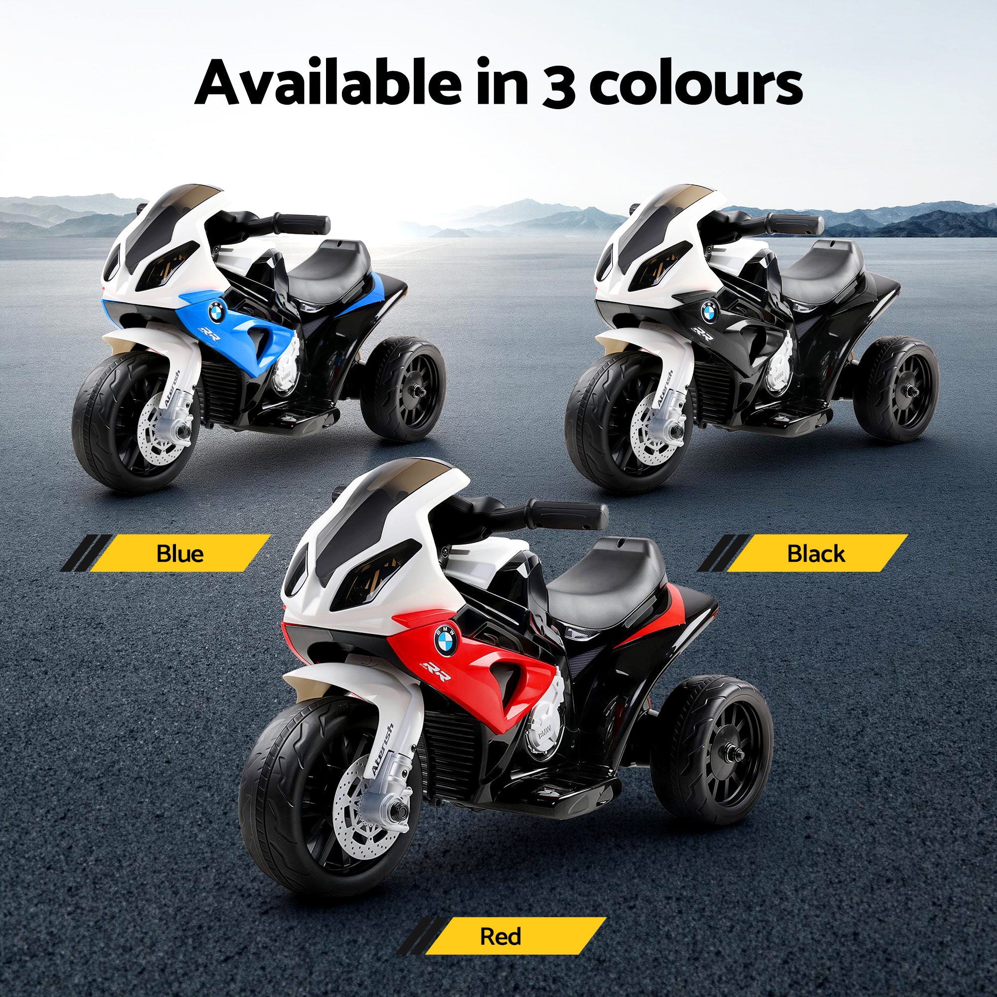 Kids Electric Ride On Car Police Motorcycle Motorbike BMW Licensed S1000RR Blue