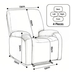 Artiss Stretch Kids Recliner Cover 4-Pieces Recliner Chair Slipcovers Printed