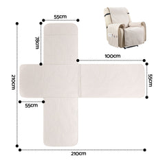 Artiss Quilted Recliner Chair Covers Water Repellent Recliner Slipcovers