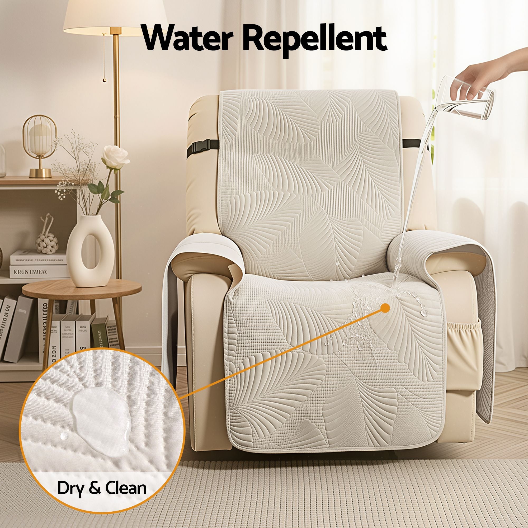 Artiss Quilted Recliner Chair Covers Water Repellent Recliner Slipcovers