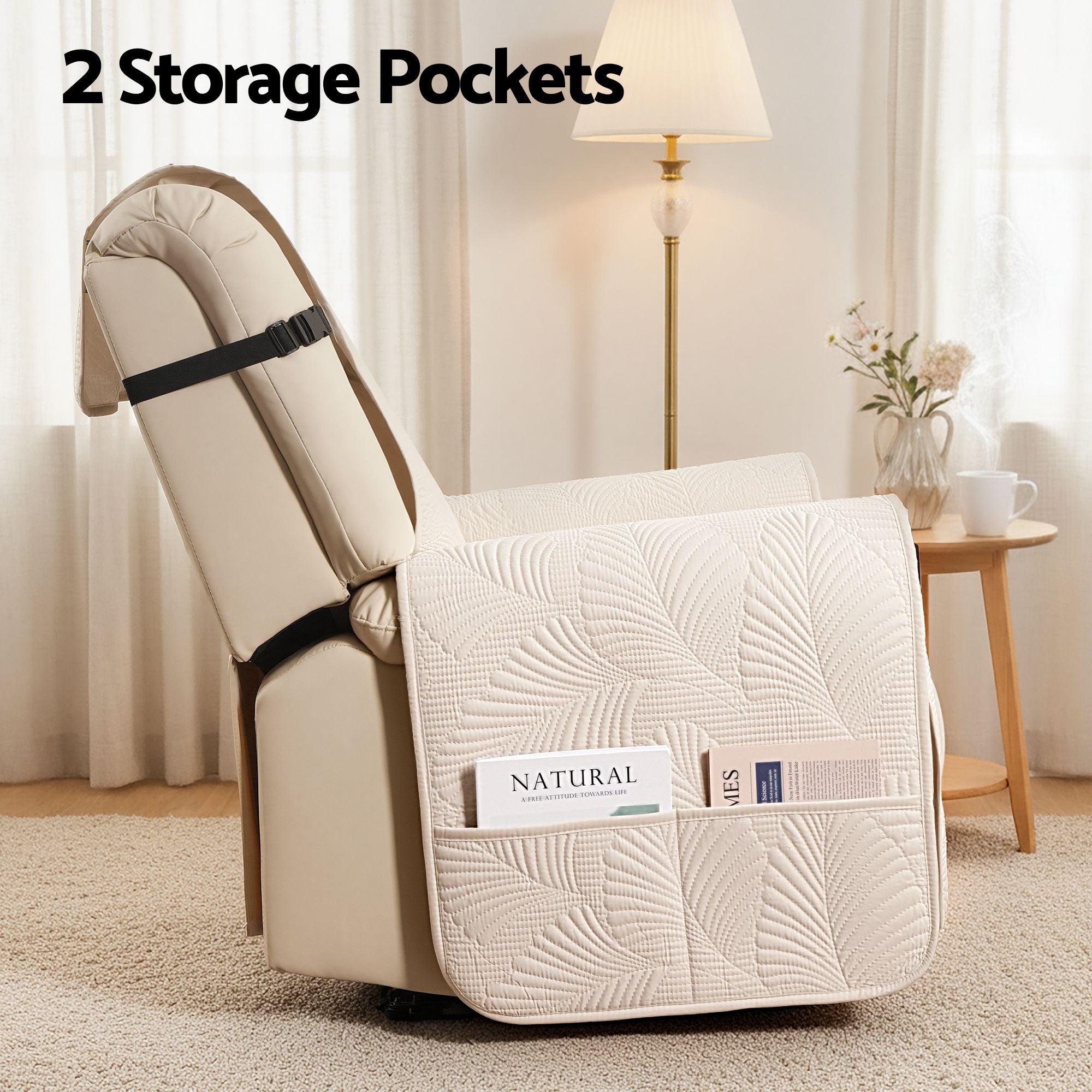 Artiss Quilted Recliner Chair Covers Water Repellent Recliner Slipcovers