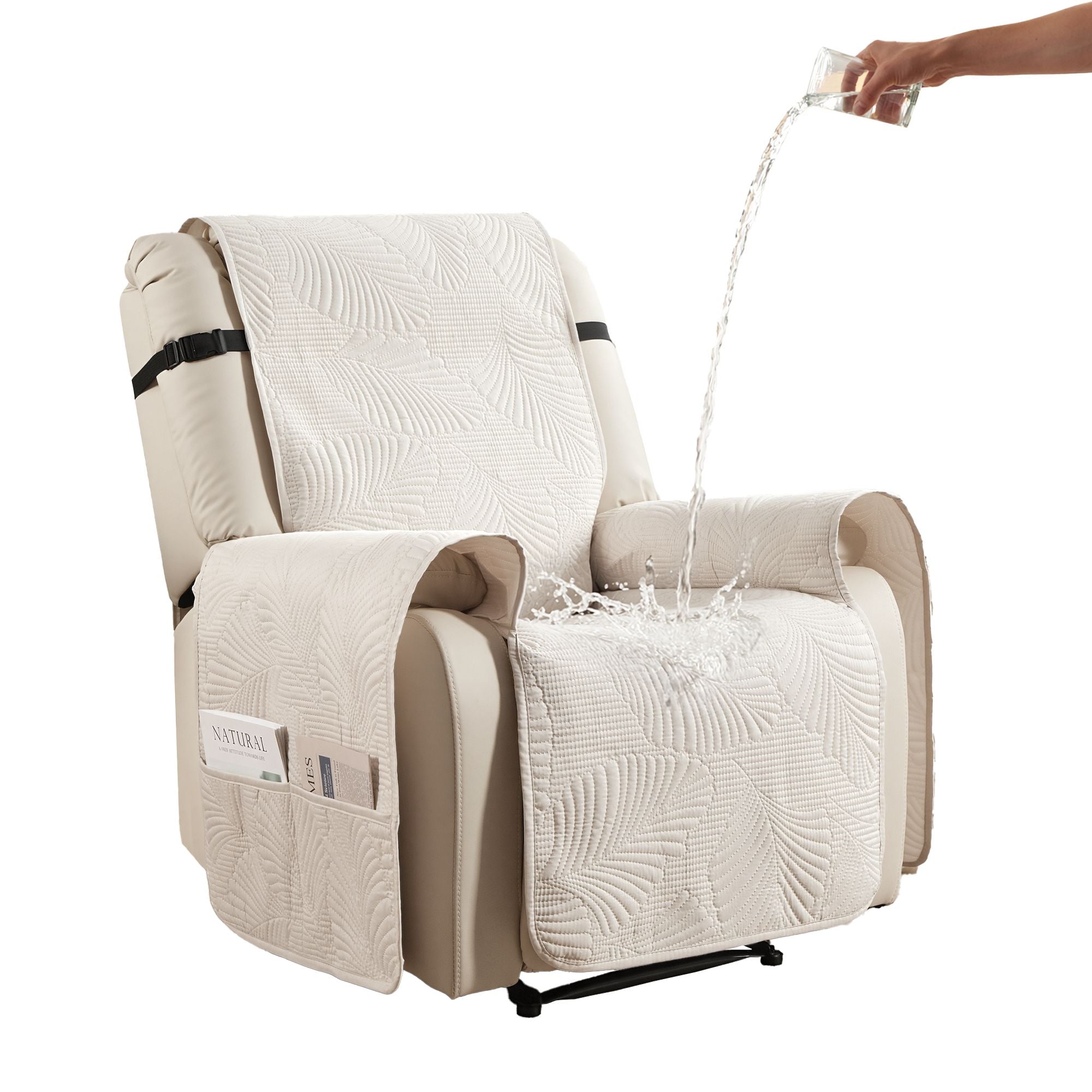 Artiss Quilted Recliner Chair Covers Water Repellent Recliner Slipcovers