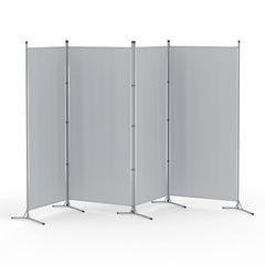 Artiss 4 Panel Room Divider Screen 345x180cm Fabric Grey