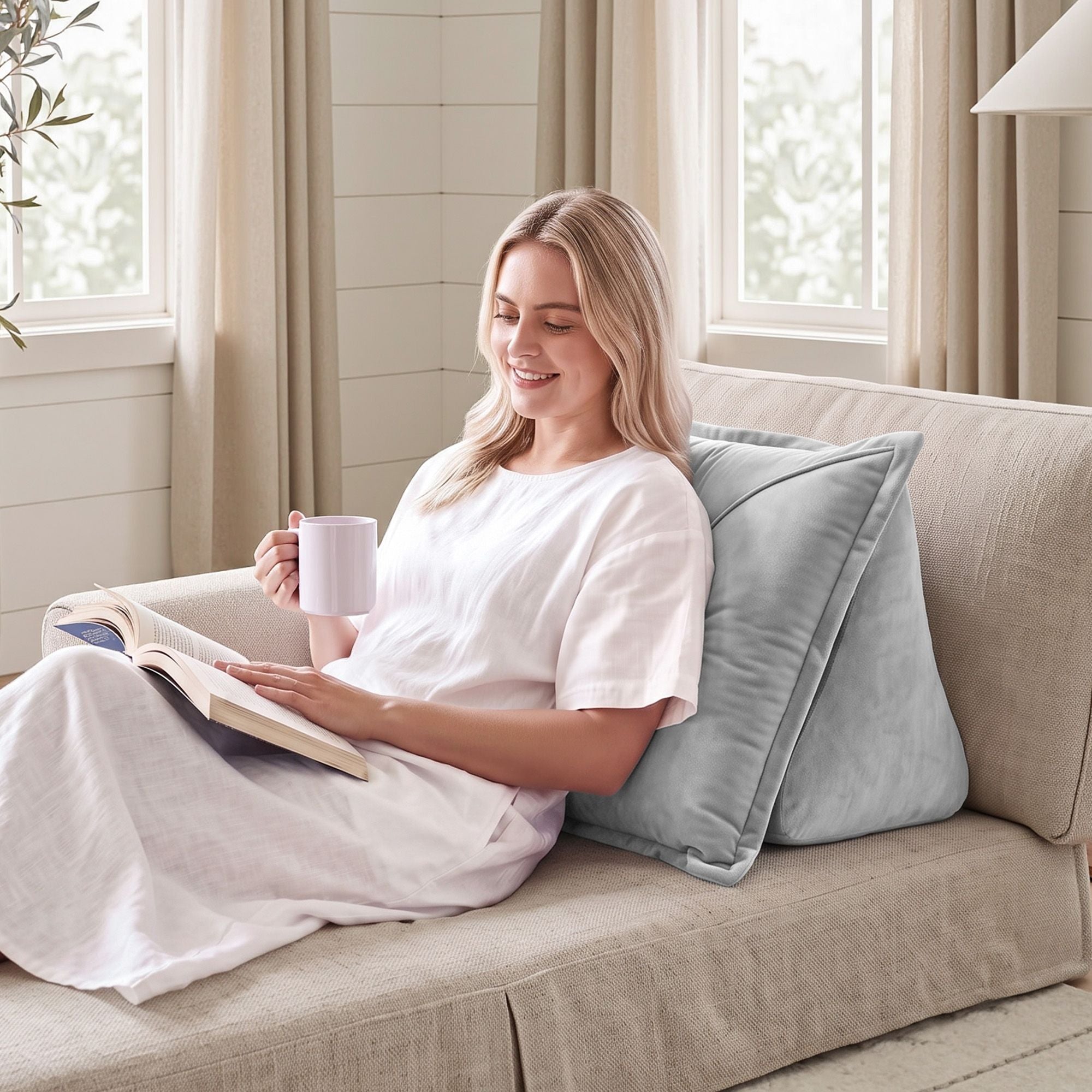 Giselle Bedding Back Pillow for Sitting in Bed, No-Collapse 25D High-Density