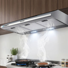 Devanti 900mm Range Hood 90cm Rangehood Stainless Steel