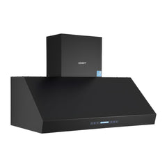 Devanti 1200mm Commercial BBQ Range Hood Dual Motor W/Remote Control Black
