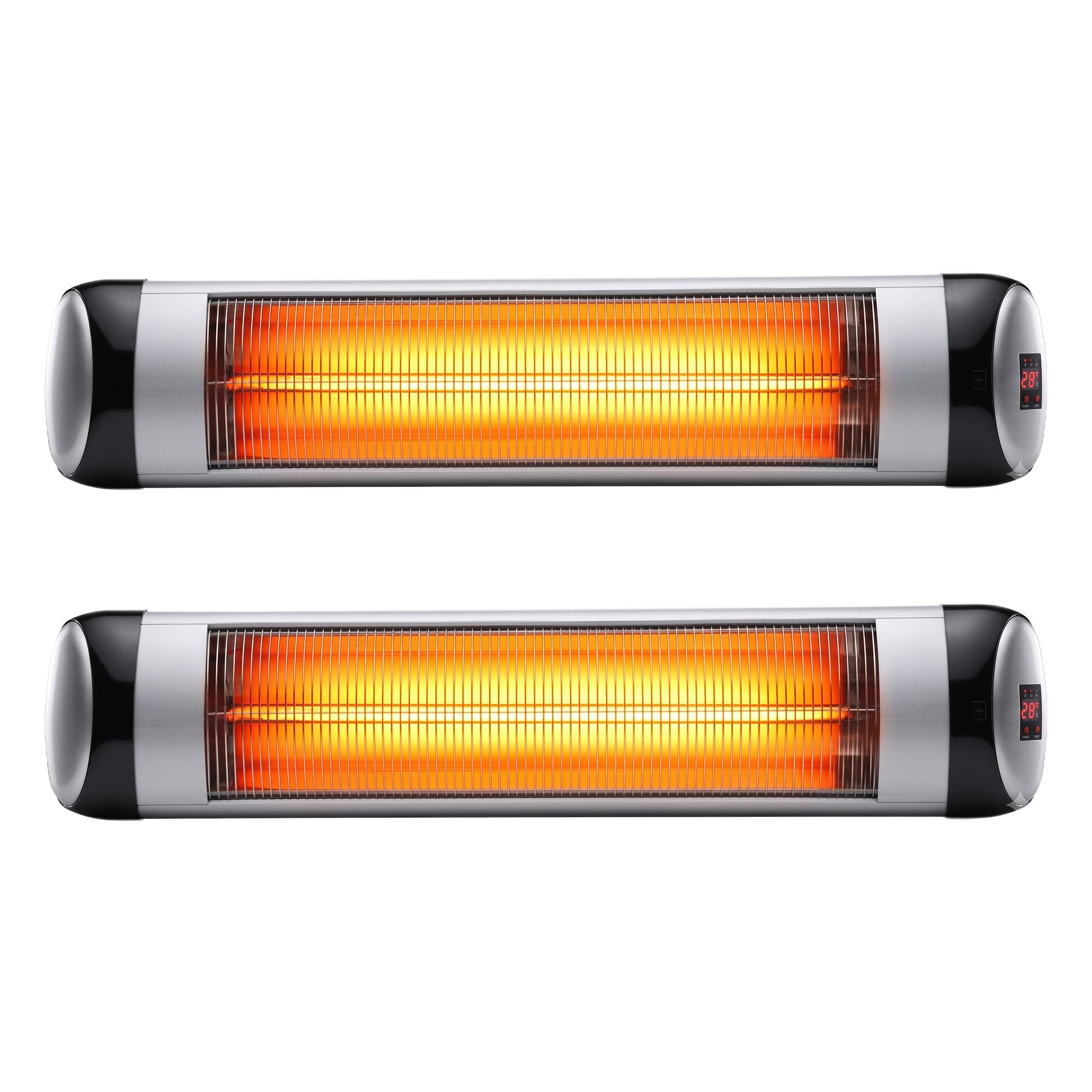 Devanti 2PCS Electric Radiant Strip Heater Indoor Outdoor Patio Remote Control