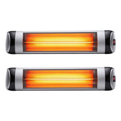 Devanti 2PCS Electric Radiant Strip Heater Outdoor Indoor Patio Infrared Heaters