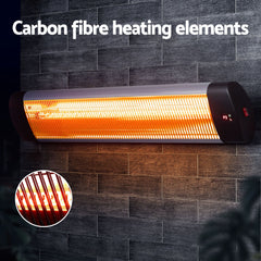Devanti 2PCS Electric Radiant Strip Heater Outdoor Indoor Patio Infrared Heaters