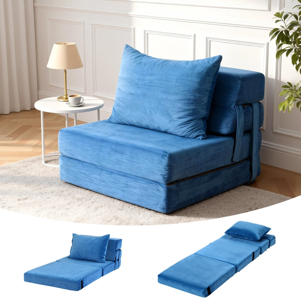 Artiss Convertible Folding Sofa Bed Armless Lounger Foam Floor Sofas Futons