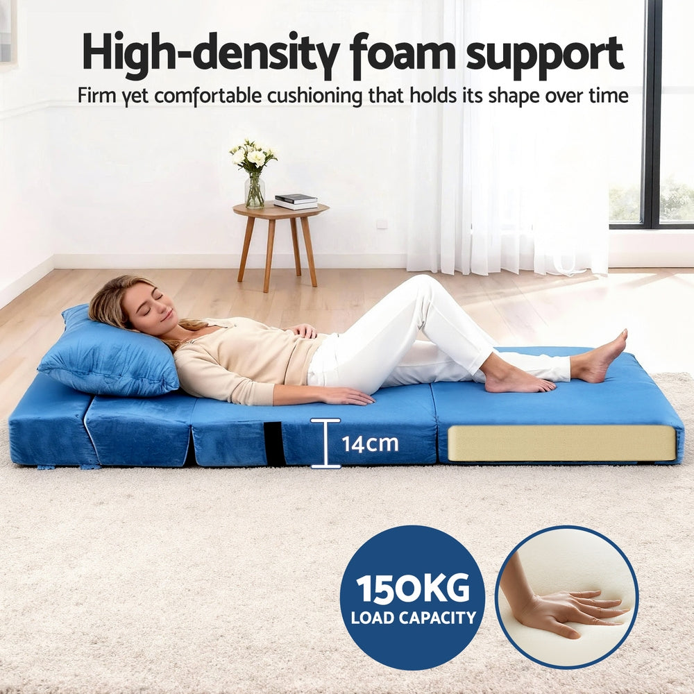Artiss Convertible Folding Sofa Bed Armless Lounger Foam Floor Sofas Futons