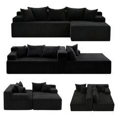 Artiss Modular Sectional Sofa Bed Convertible L-Shaped Couch with Deep Seat for Living Room