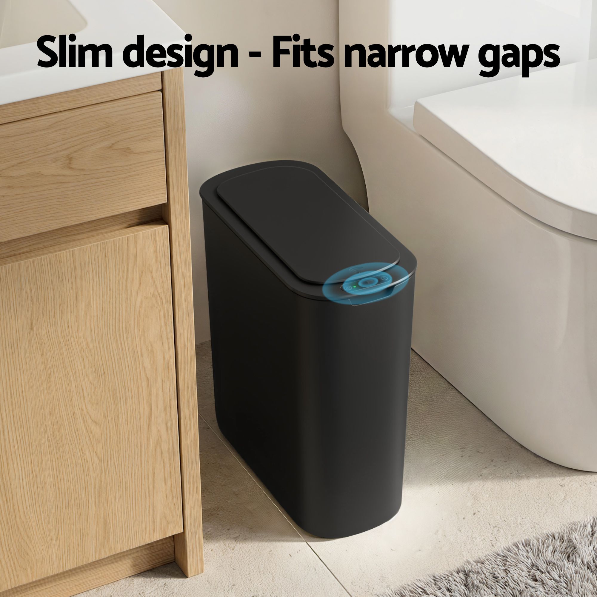 Devanti Automatic Trash Bin with Lid 21L Motion Sensor Kitchen Bin Touchless