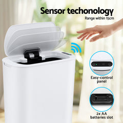 Devanti Automatic Trash Bin with Lid 21L Motion Sensor Kitchen Bin Touchless