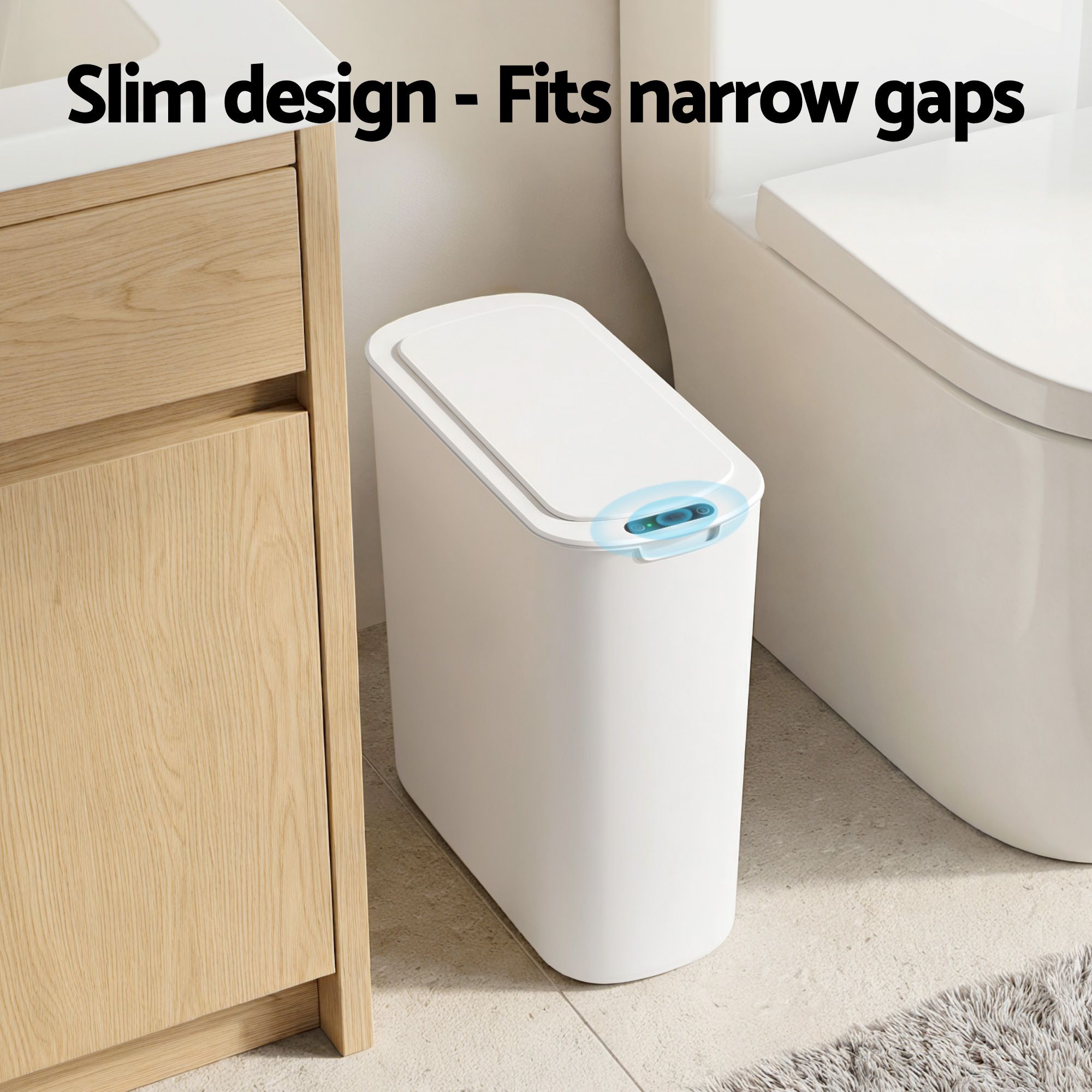 Devanti Automatic Trash Bin with Lid 21L Motion Sensor Kitchen Bin Touchless