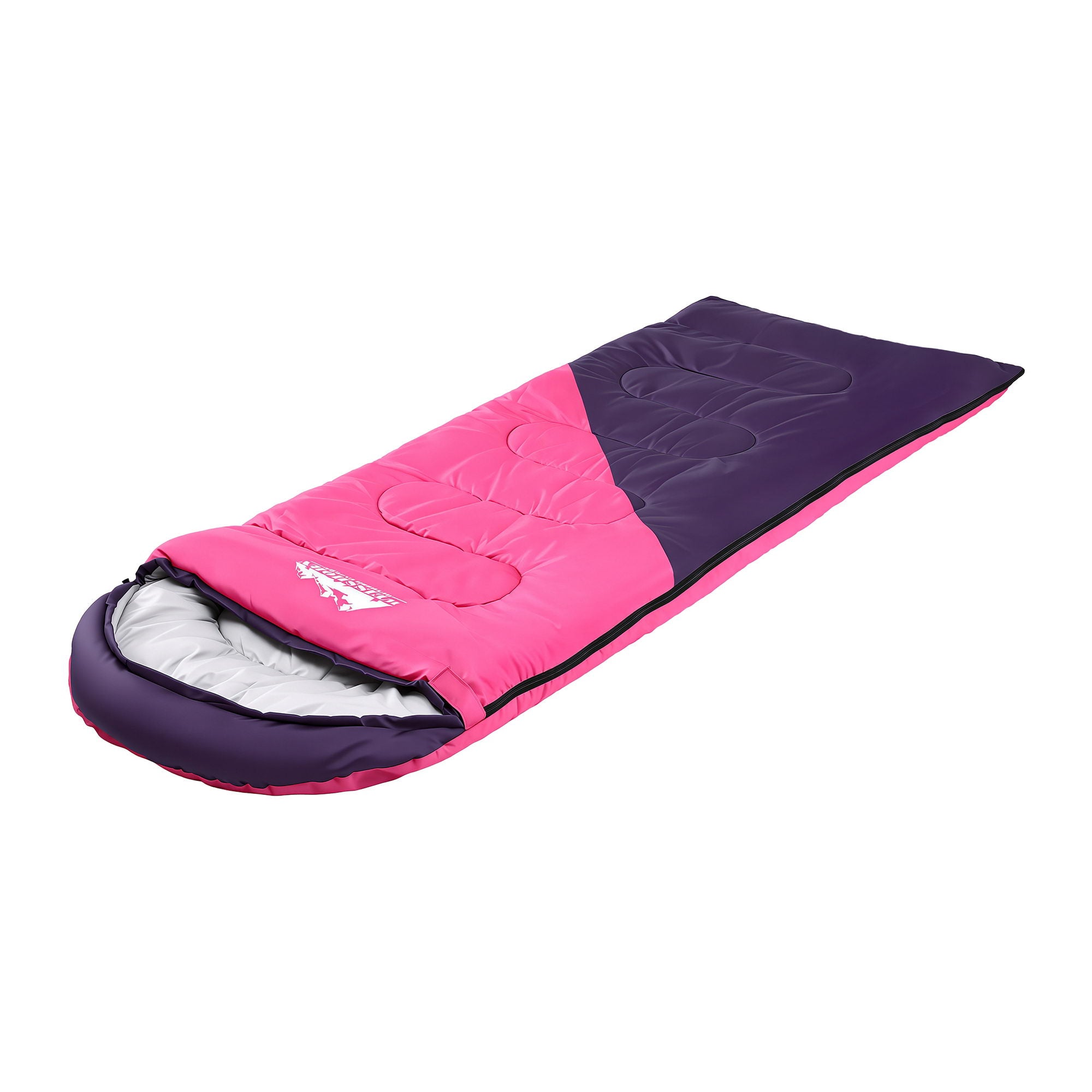 Weisshorn Sleeping Bag Single 213cm Thermal Camping Hiking Pink - Free Delivery