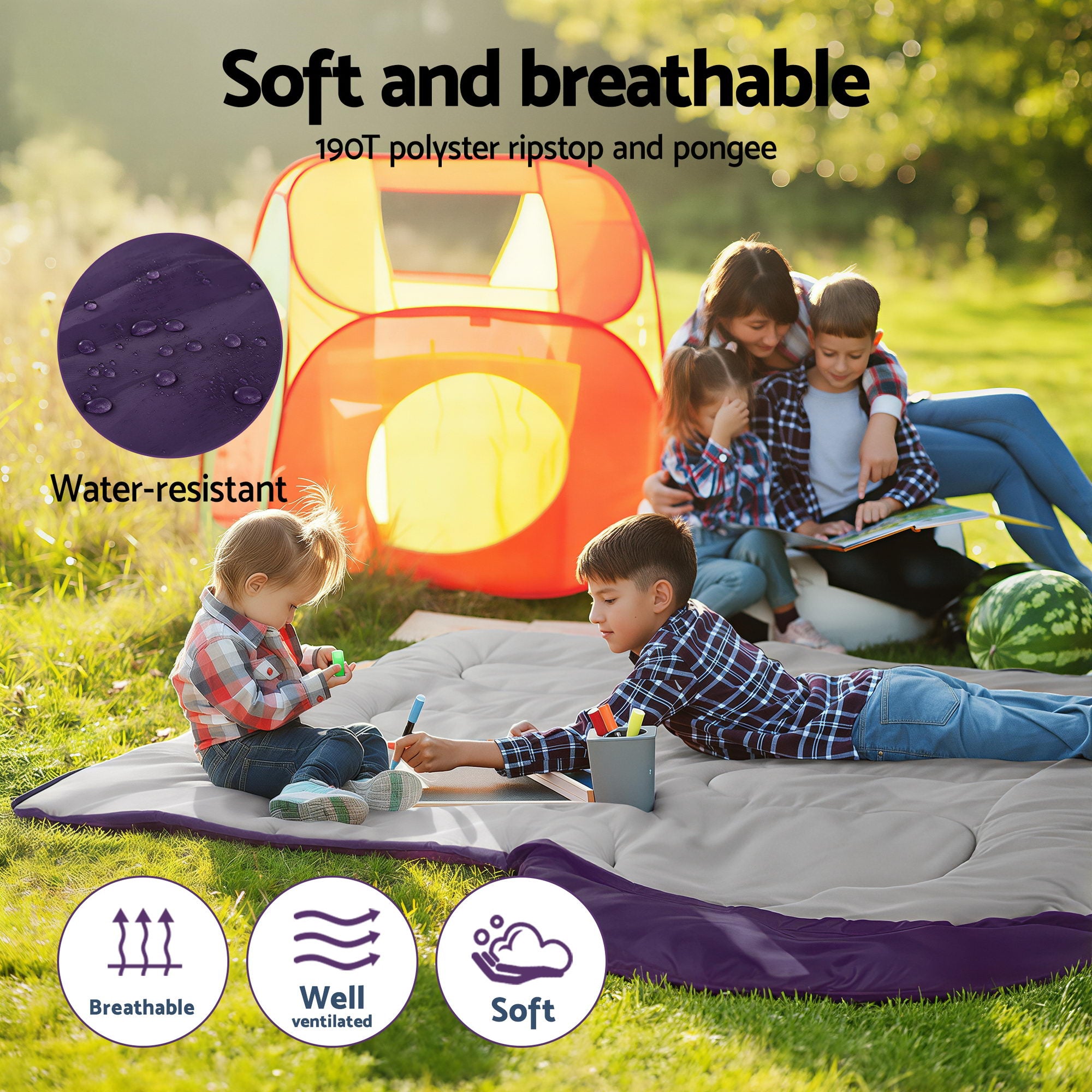 Weisshorn Sleeping Bag Single 213cm Thermal Camping Hiking Pink - Free Delivery