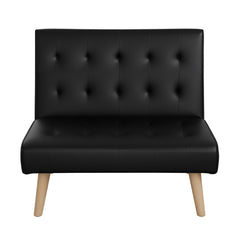 Artiss Sofa Bed Couch 1 Seater Lounge Fabric Black