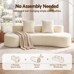 Artiss 228cm Modular Sofa Bed Sectional Boneless Couches for Living Room No Assembly Required