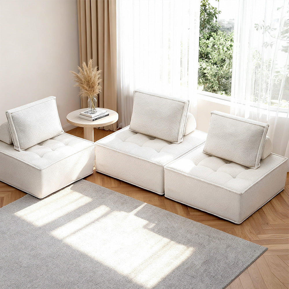 Artiss 3 Floor Sofa Lounge Chair with Pillow