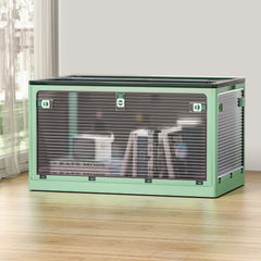 Artiss Storage Box Container Foldable Stackable 5 Sides Open Transparent 140L