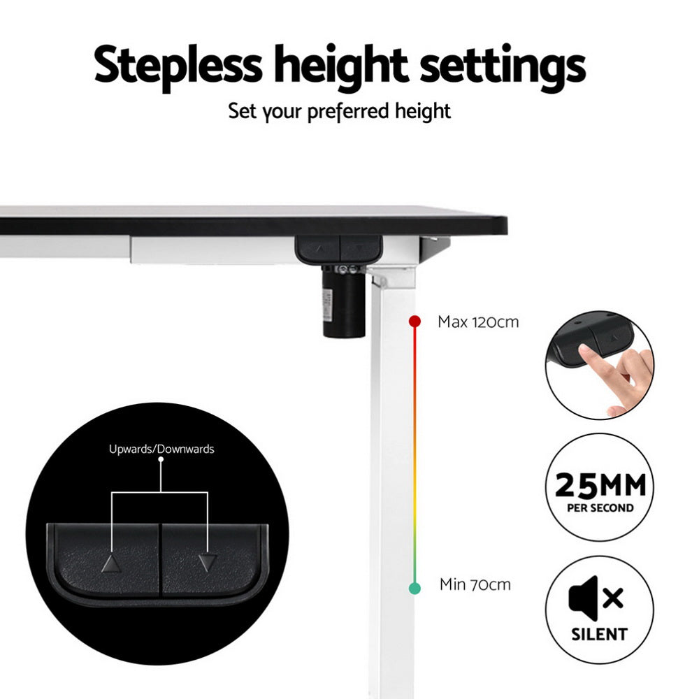 140cm Artiss Electric Standing Desk with Mini Pedal Exercise Bike Home Office
