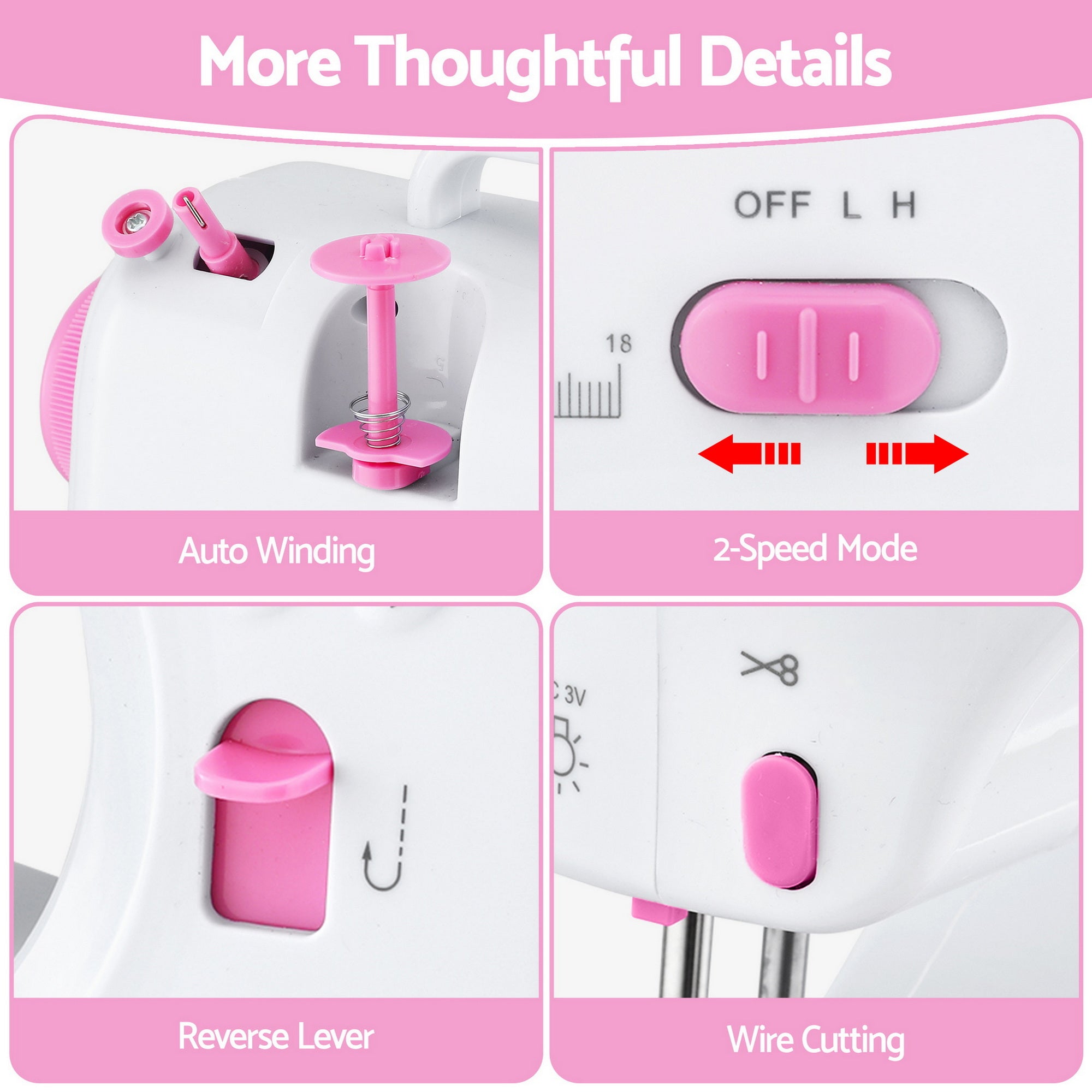 Devanti 12 Stitches Mini Sewing Machine Beginners Free Delivery