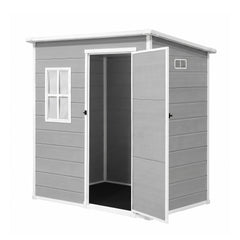 Giantz Garden Shed Outdoor Storage Box 1.87x1.28M Resin Tool Shed Backyard Grey