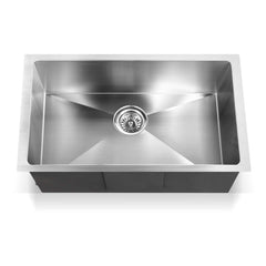 Cefito Kitchen Sink 70X45CM Stainless Steel Basin Single Bowl Silver