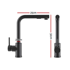 Cefito Stainless Steel Sink 44x44CM With Pull Out Mixer Tap Kitchen Basin Single