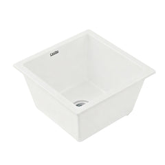 Cefito Kitchen Sink 38x38cm Granite Stone Sink Single Bowl White