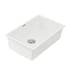 Cefito Kitchen Sink 70x45cm Granite Stone Sink Single Bowl White