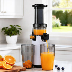 Devanti Slow Juicer Cold Press Fruit Juice Extractor 130W White - Free Delivery