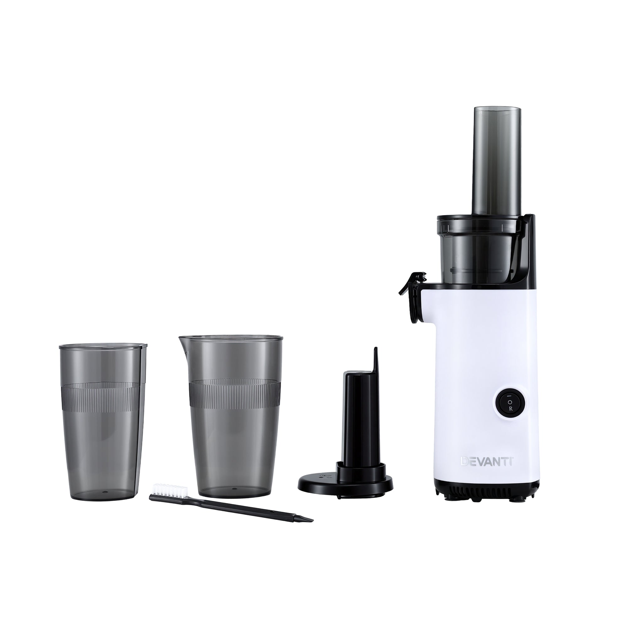 Devanti Slow Juicer Cold Press Fruit Juice Extractor 130W White - Free Delivery