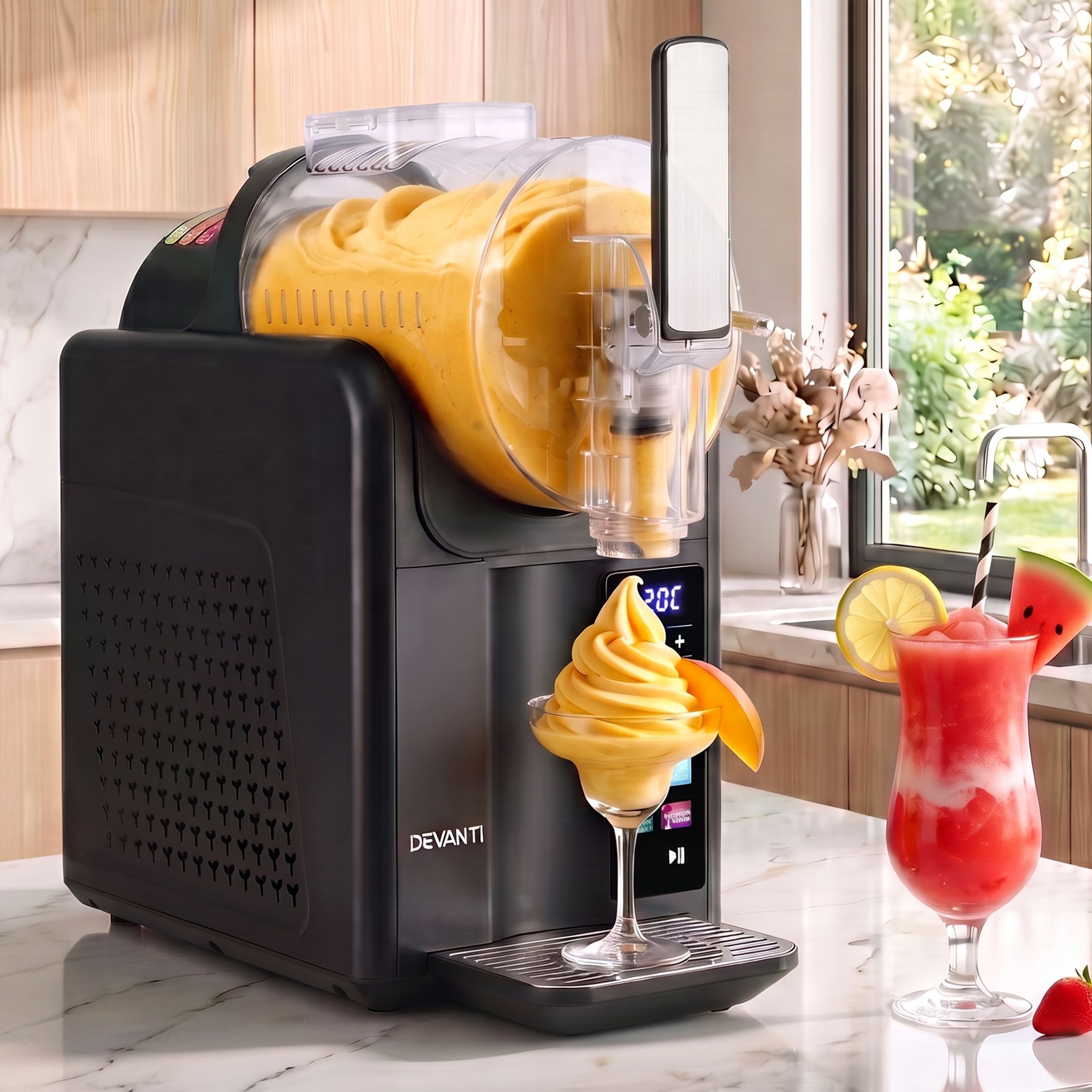 Devanti Slushie Machine 2L Frozen Drink Maker Ice Cream Cocktail Slush Maker