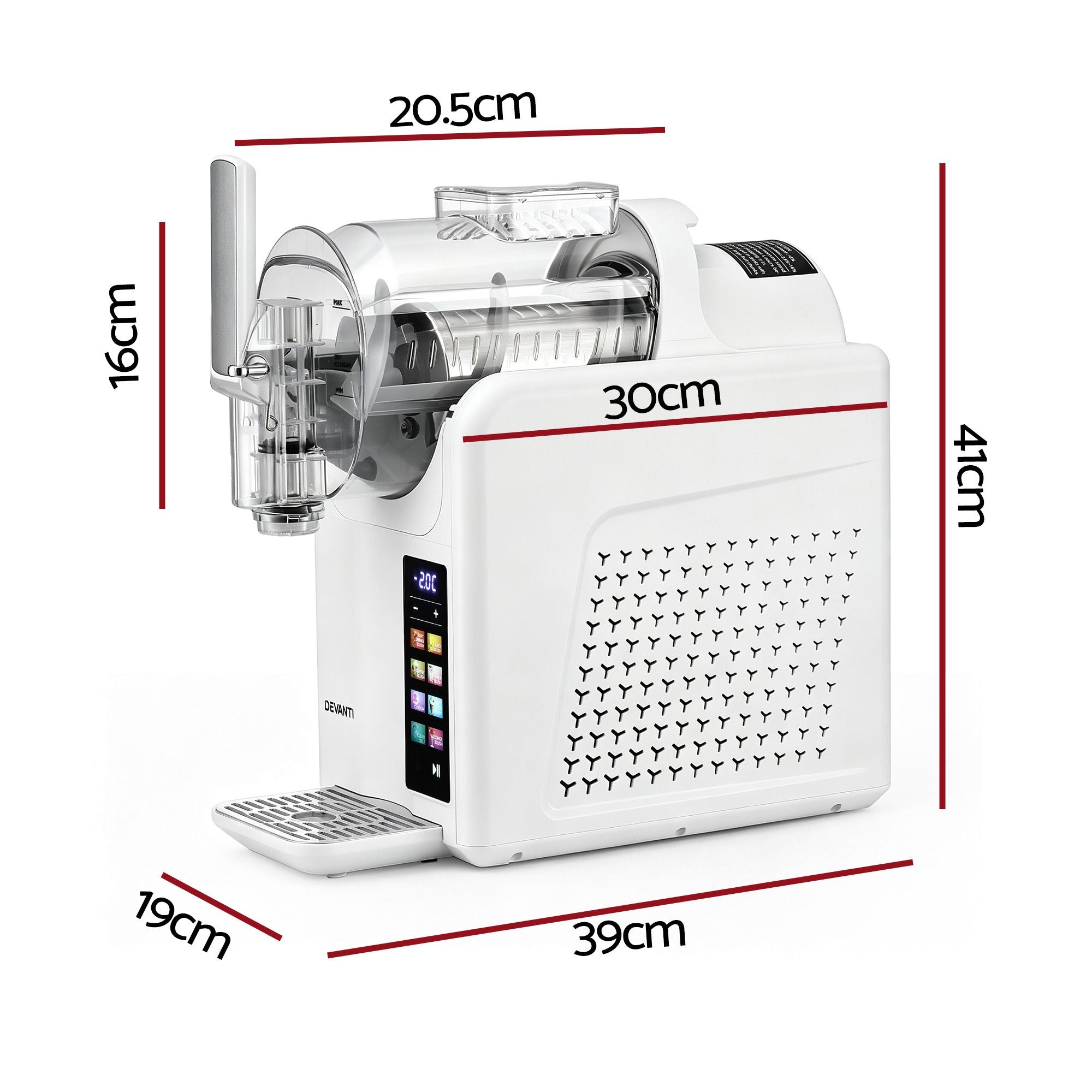Devanti Slushie Machine 2L Frozen Drink Maker Ice Cream Cocktail Slush Maker