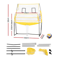 Everfit 8ft Volleyball Net -standing Adjustable Height Portable with Ball and Bag