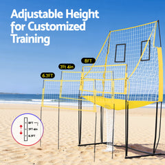 Everfit 8ft Volleyball Net -standing Adjustable Height Portable with Ball and Bag