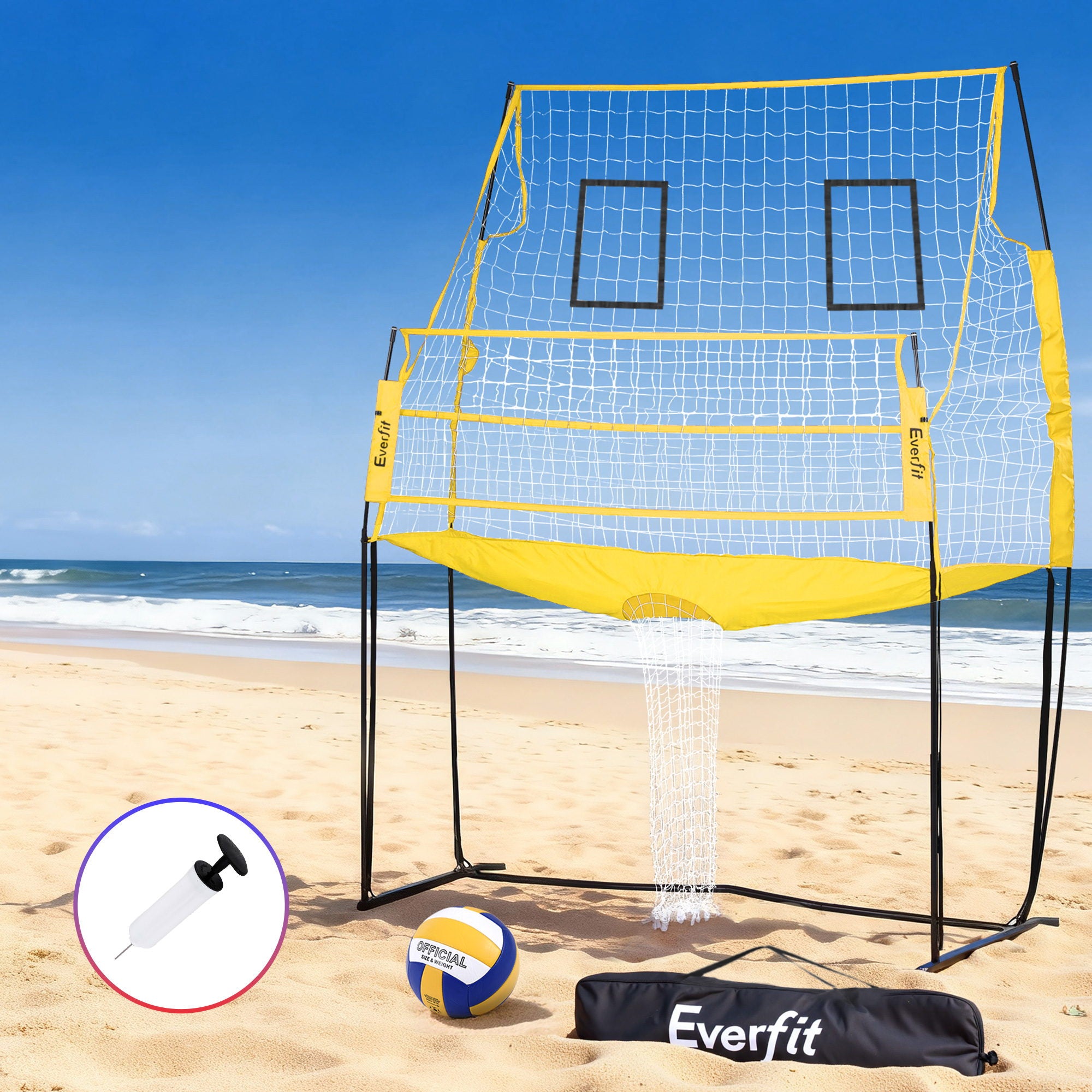 Everfit 8ft Volleyball Net -standing Adjustable Height Portable with Ball and Bag