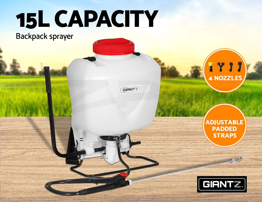 Giantz Weed Sprayer 15L Knapsack Backpack Garden Spray